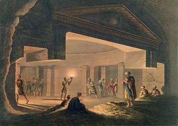 Innenansicht der Katakomben von Alexandria, Tafel 11 aus 